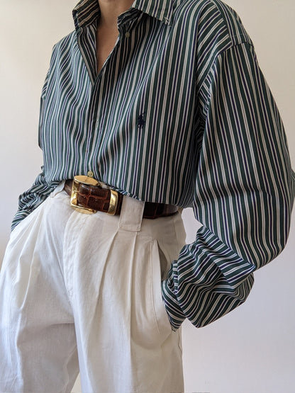 90s Ralph Lauren Topiary Striped Shirt