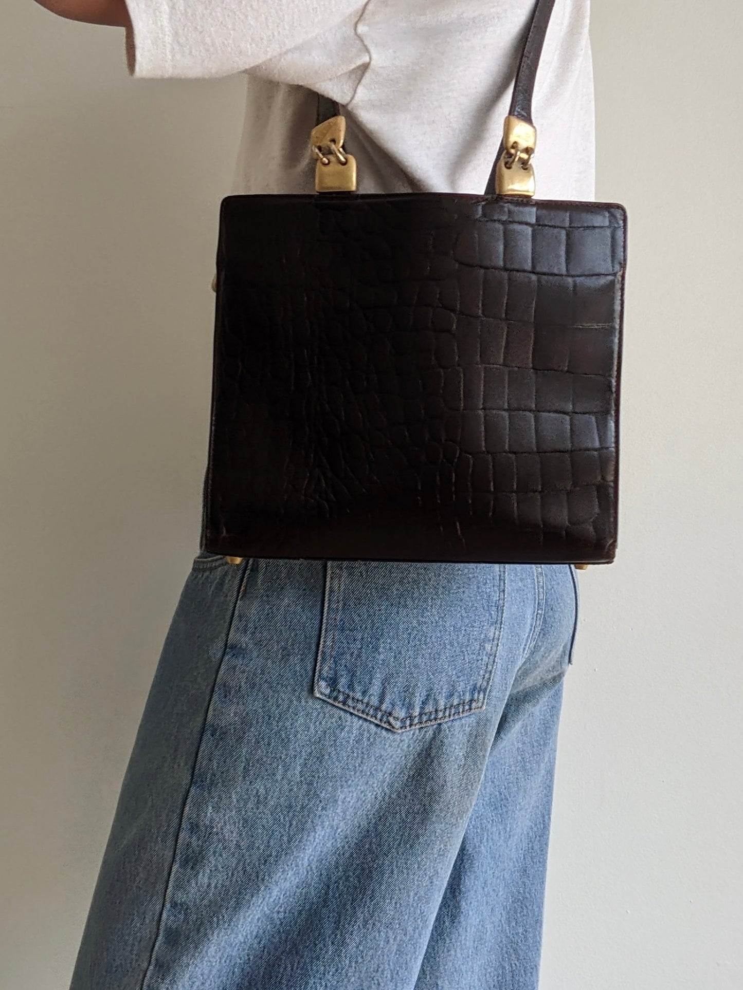 Vintage Paola Del Lungo Italian Leather Bag