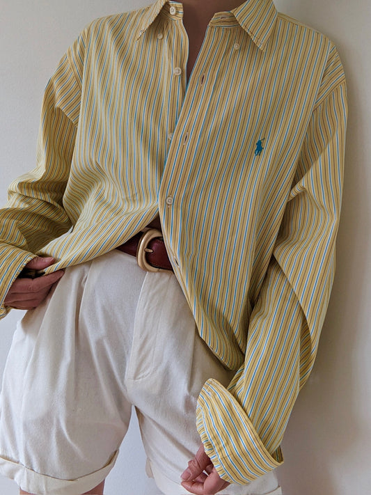 Vintage Ralph Lauren Lemon Striped Shirt