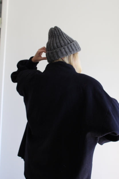 Vintage Midnight Wool Coat
