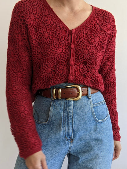 Vintage Jam Crocheted Cardigan