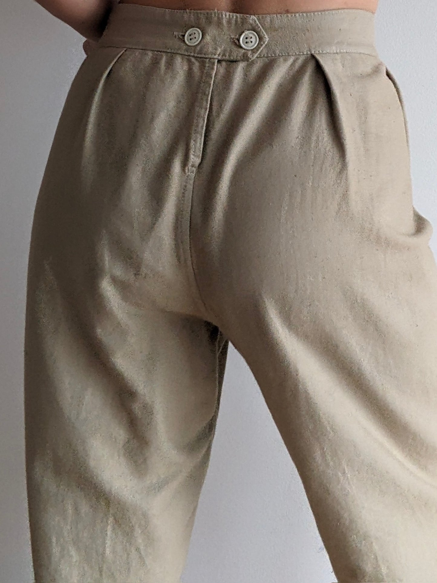 Incredible Vintage Khaki Twilled Trousers