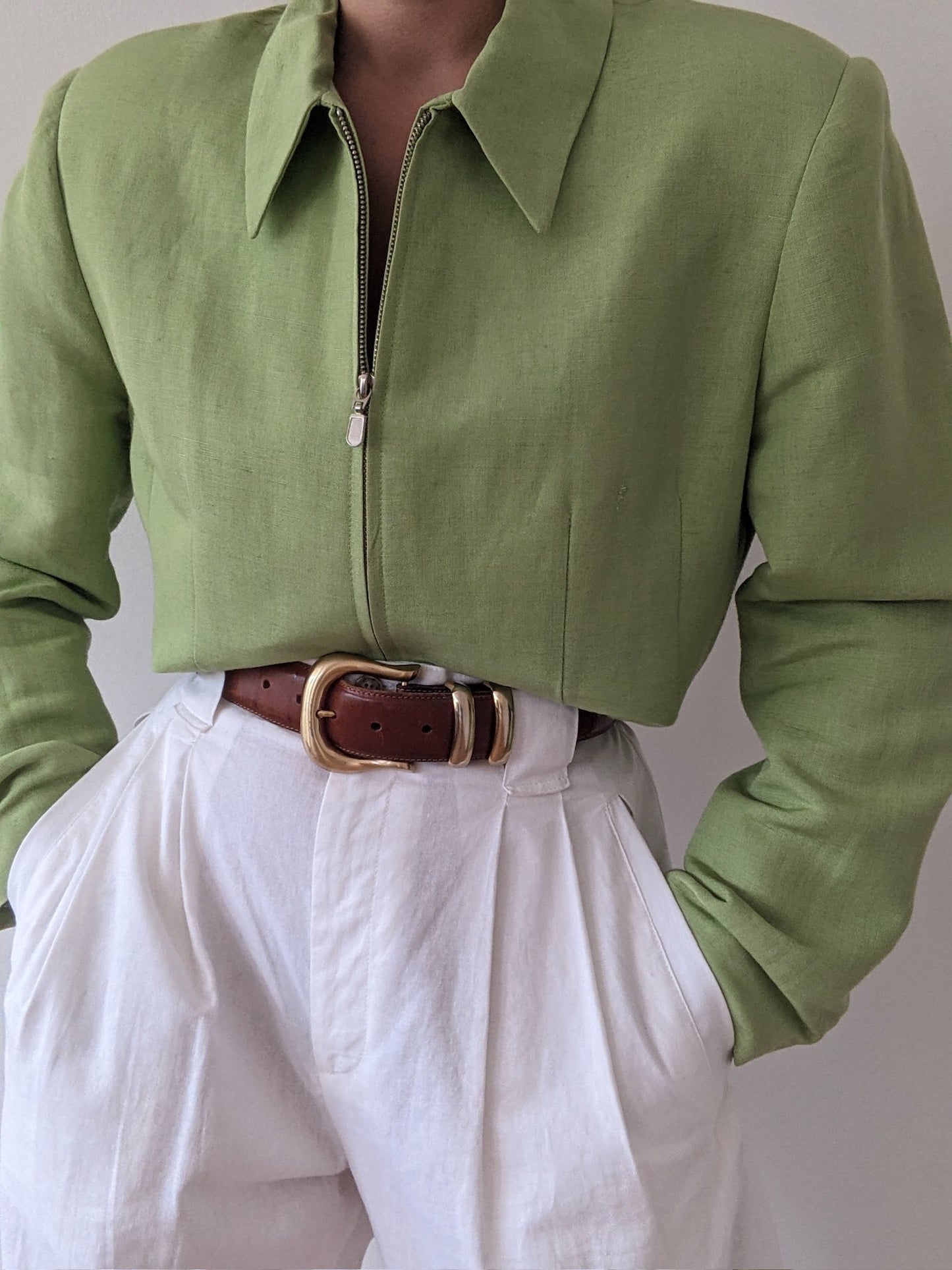 Vintage Kiwi Linen Jacket