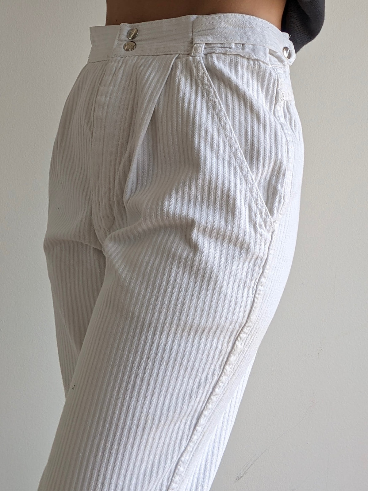 Vintage Gitano Ivory Ribbed Denim