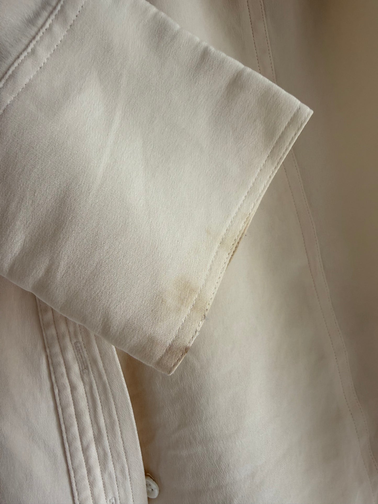 Vintage Cream Silk Blouse