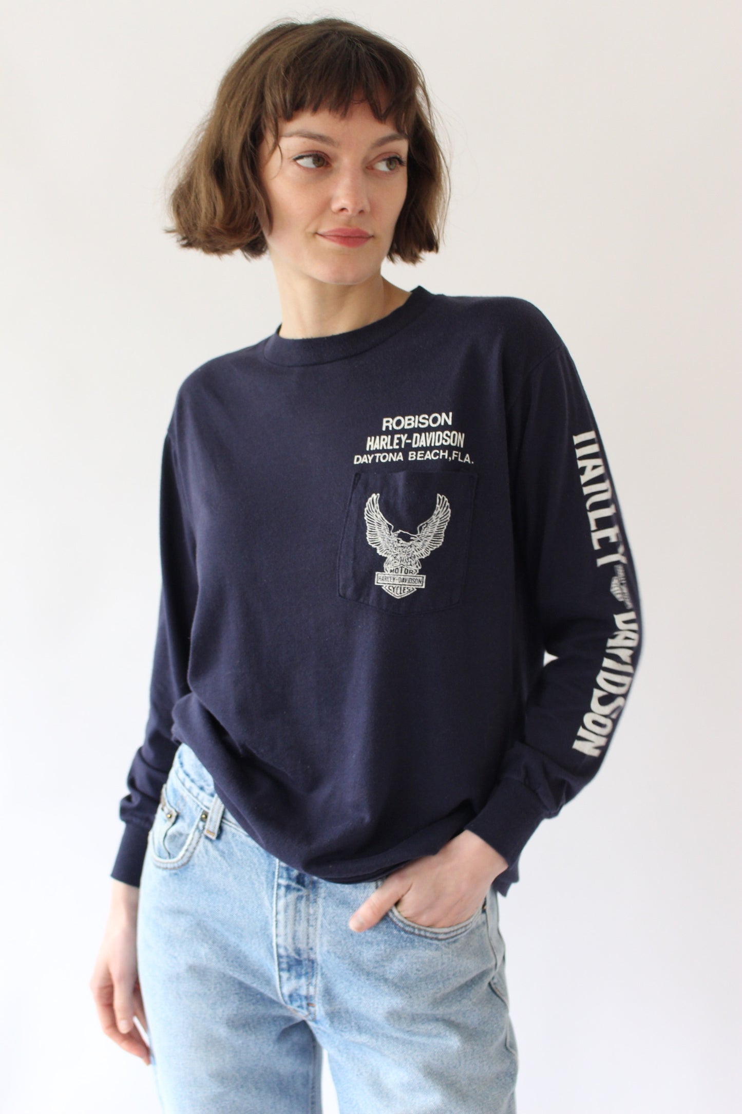 Vintage Harley Davidson Graphic Long Sleeve