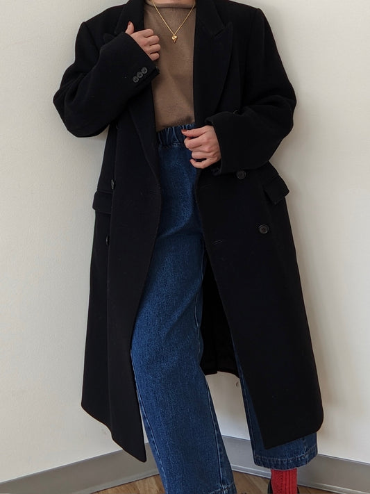 Bold Vintage Caviar Cashmere Coat