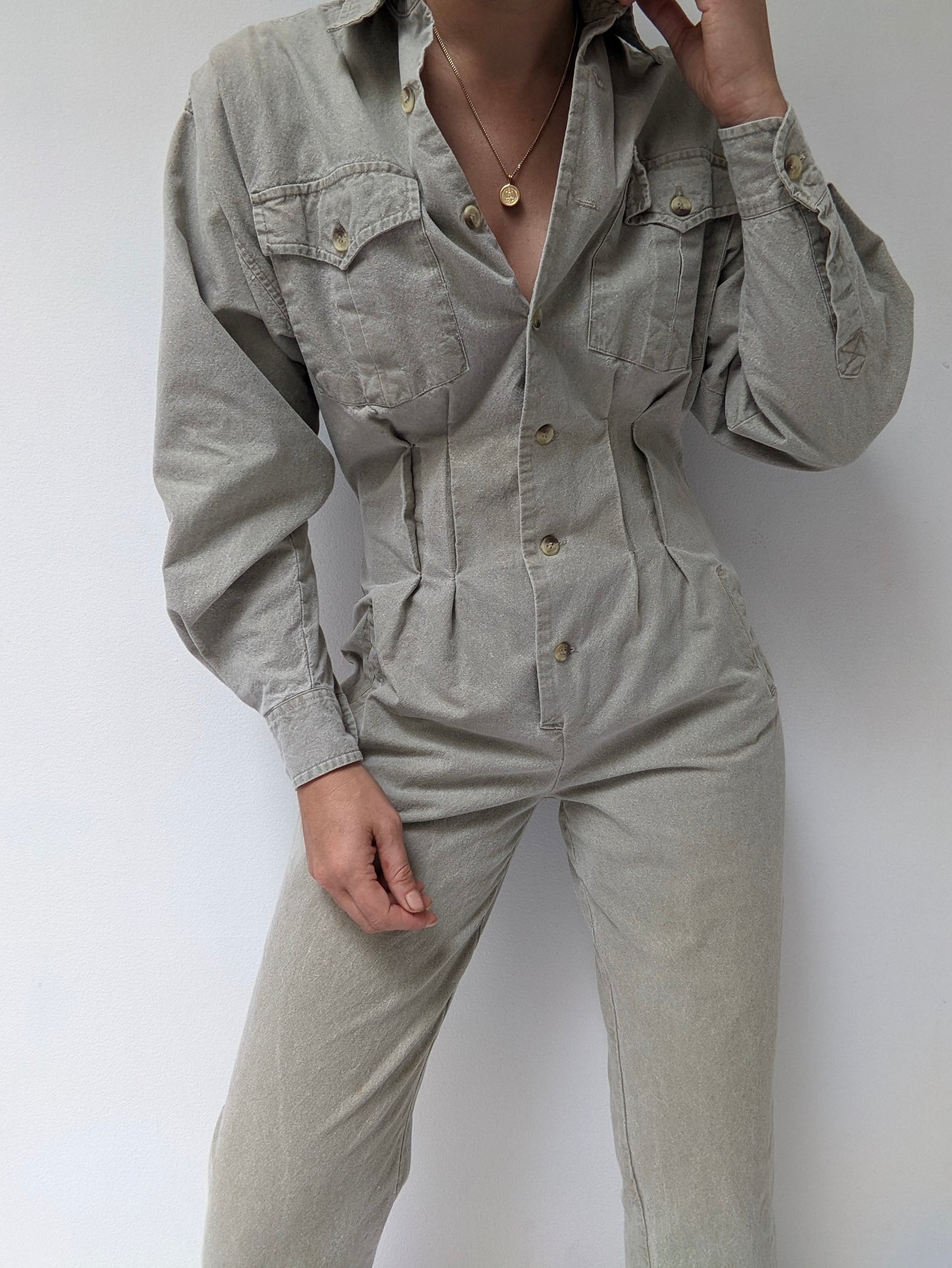 Vintage Banana Republic Faded Canvas Jumpsuit