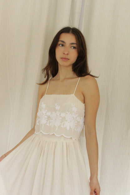 Dreamy Vintage Embroidered Summer Dress
