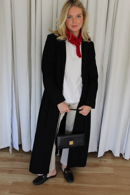 Vintage Black Caviar Wool Coat