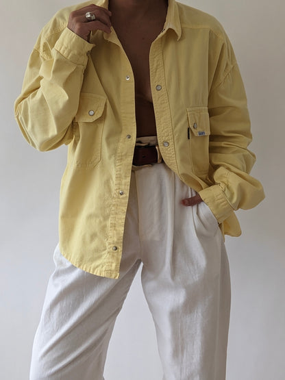 Vintage Faded Lemon Snap Shirt
