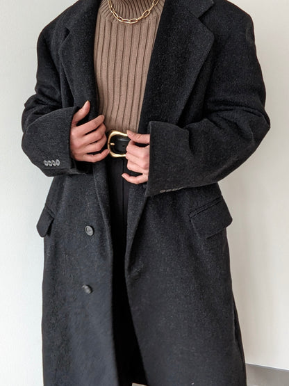 Vintage Smoke Grey Wool Coat