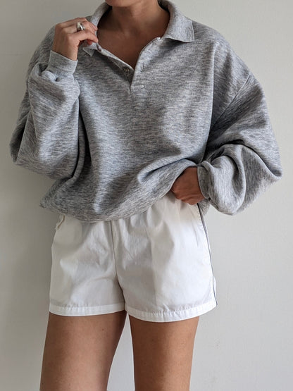 Vintage Heather Grey Collared Sweatshirt