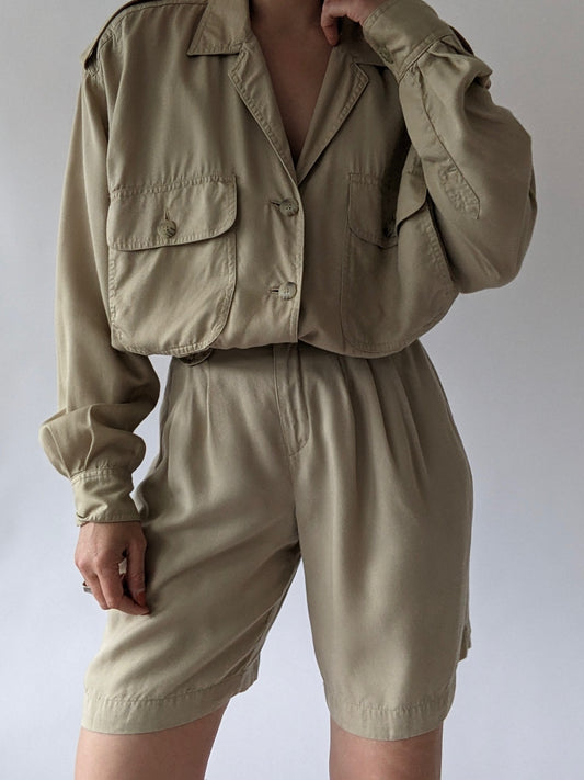 Favorite Vintage Twilled Shorts & Bomber Set