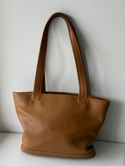 Vintage Coach British Tan Leather Tote