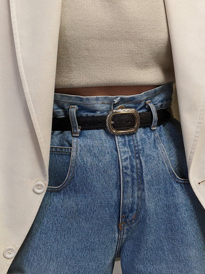 Amazing Vintage Segmented & Reversible Leather Belt