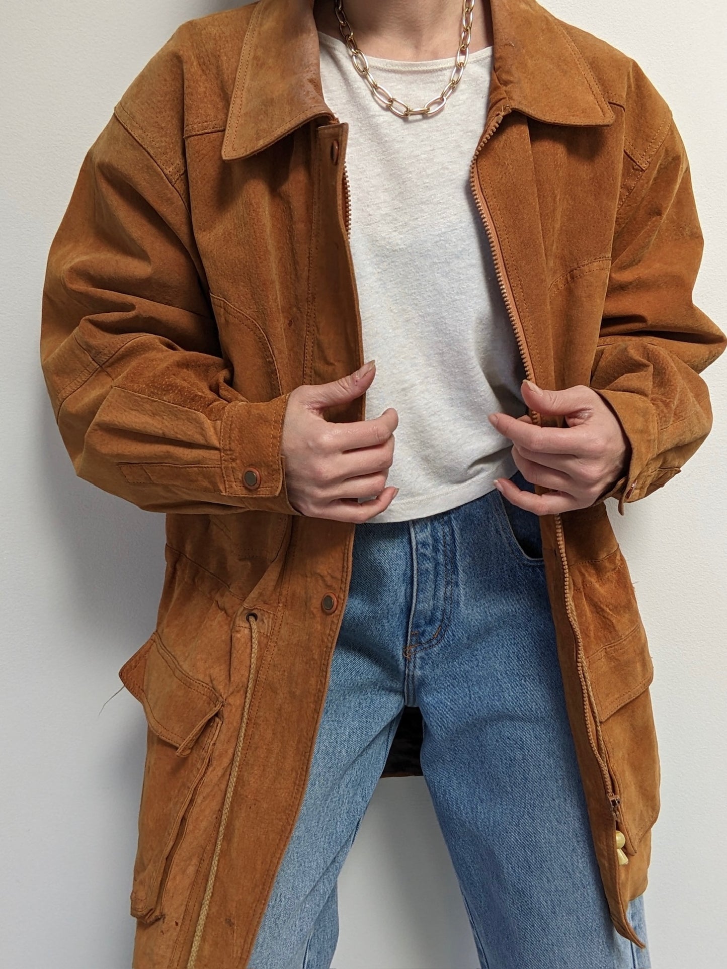 Vintage Clay Suede Chore Coat