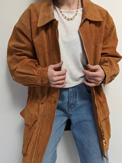 Vintage Clay Suede Chore Coat
