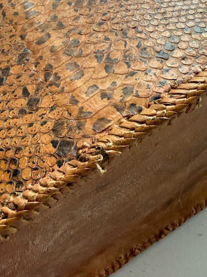 Vintage Snakeskin Leather Clutch Bag