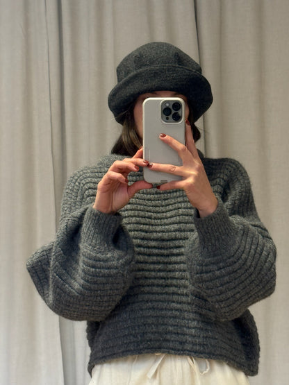 Vintage Italian Smoke Woven Wool Hat