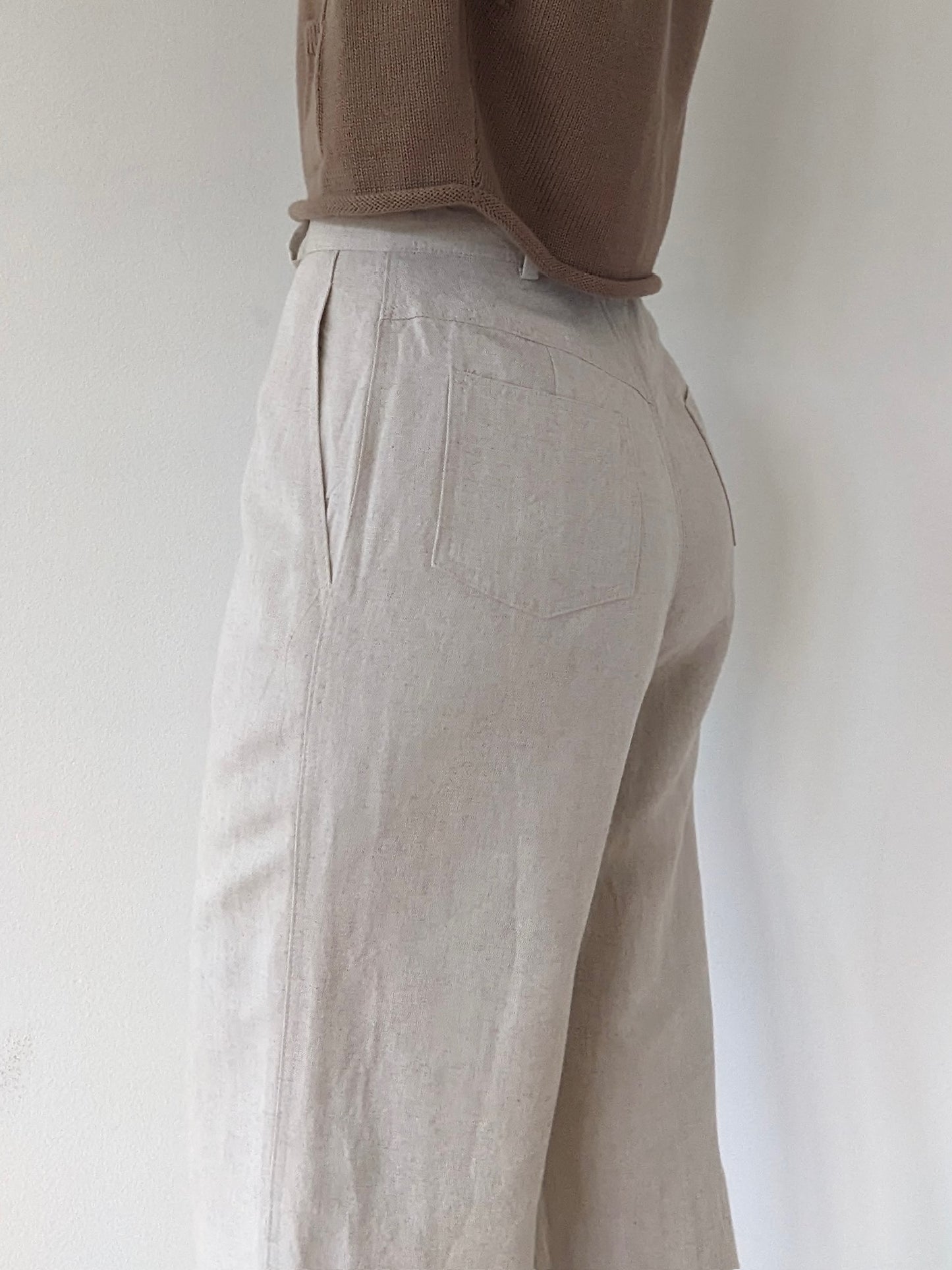 Vintage Oat Woven Linen Pants