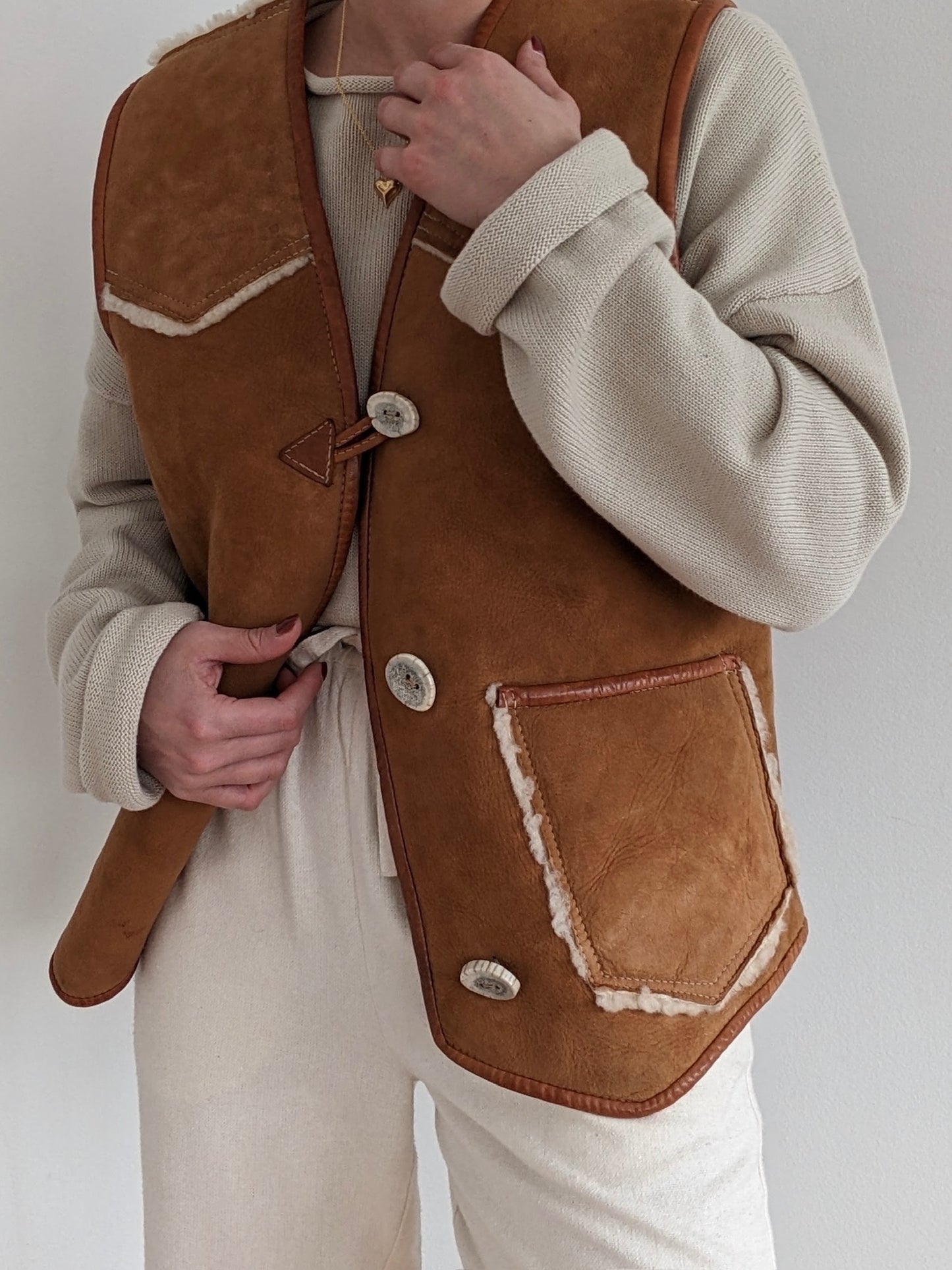Incredible Vintage Shearling Vest