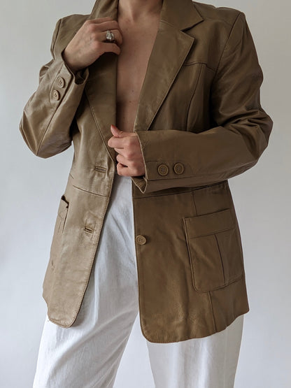 Vintage Toffee Leather Jacket