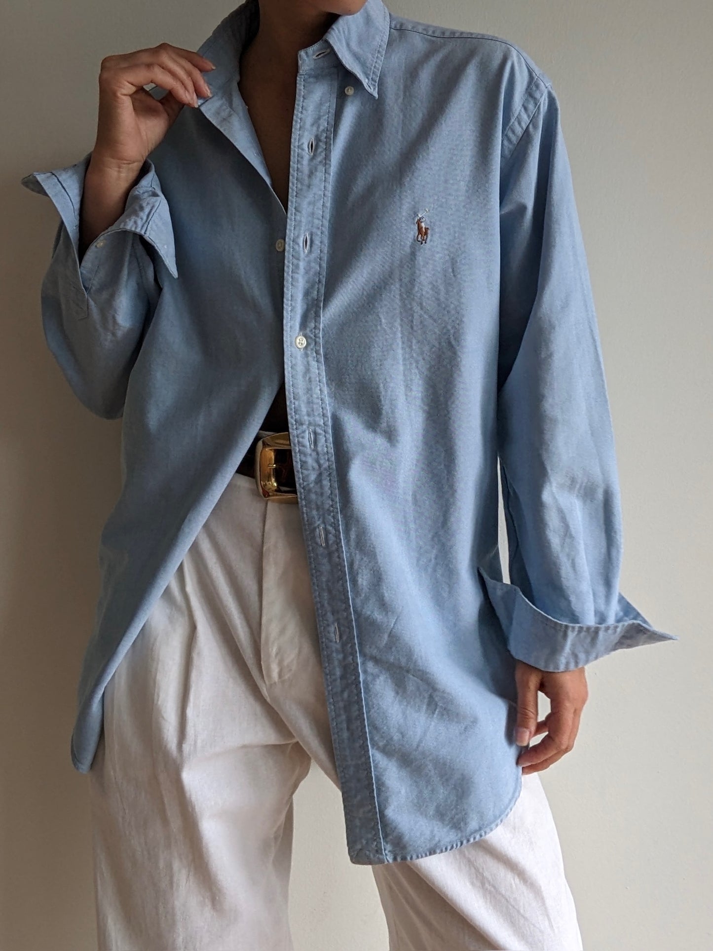 Vintage Ralph Lauren Blue Cotton Shirt