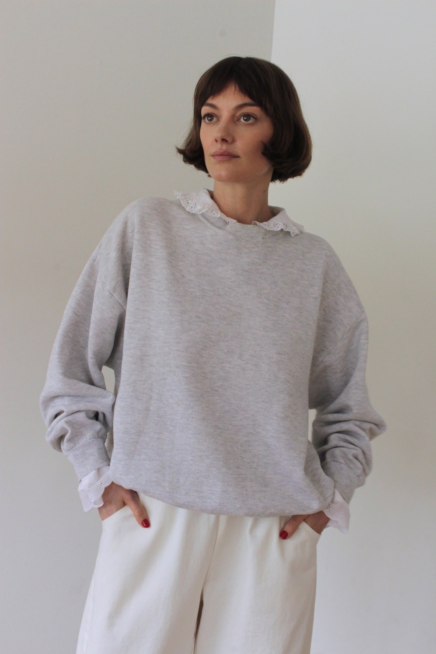 Reworked Vintage Collared Crewneck