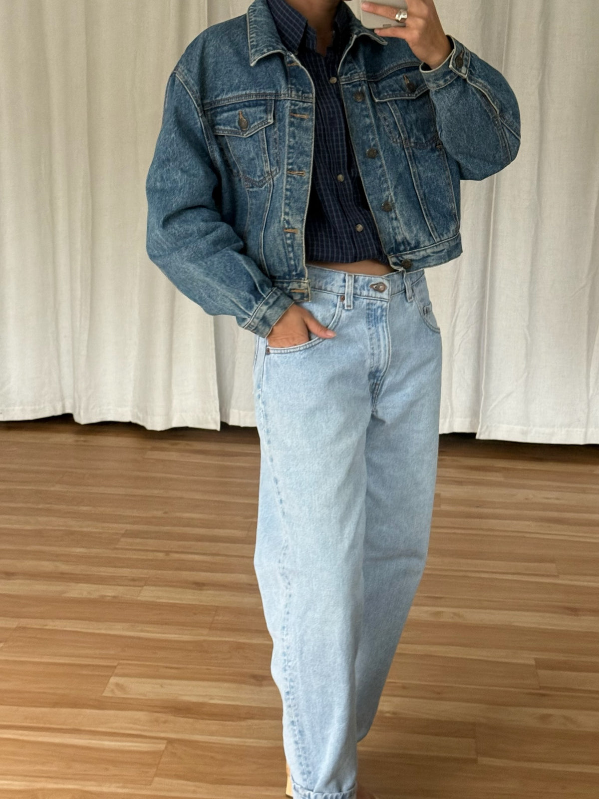 90s Gap Cropped Denim Jacket