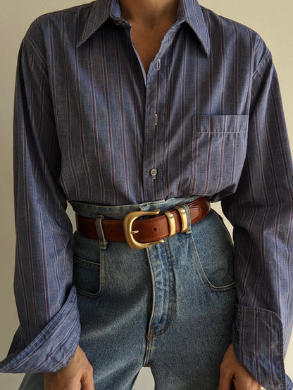 Vintage Christian Dior Pinstriped Button Down