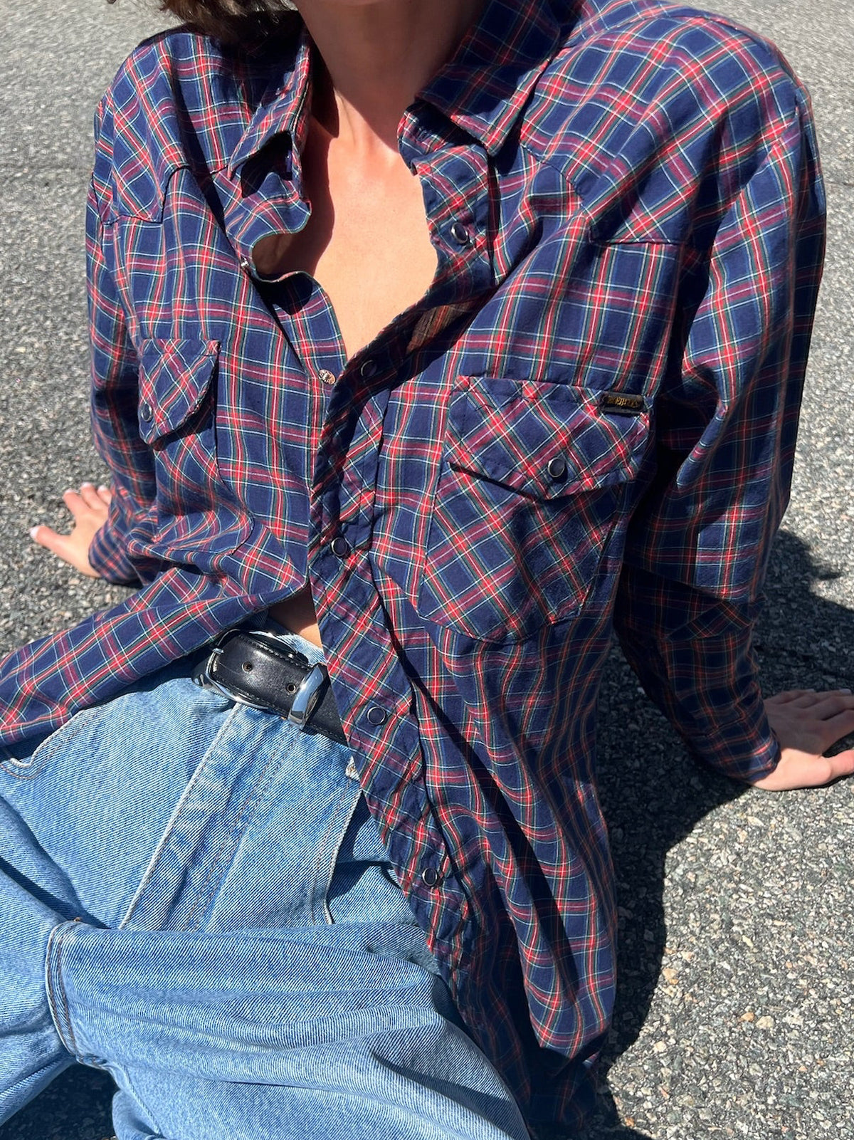 Vintage Western Wear Plaid Snap Shirt