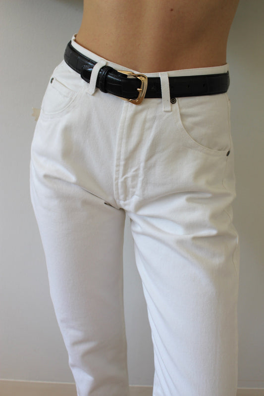 Vintage Deadstock Calvin Klein White Denim