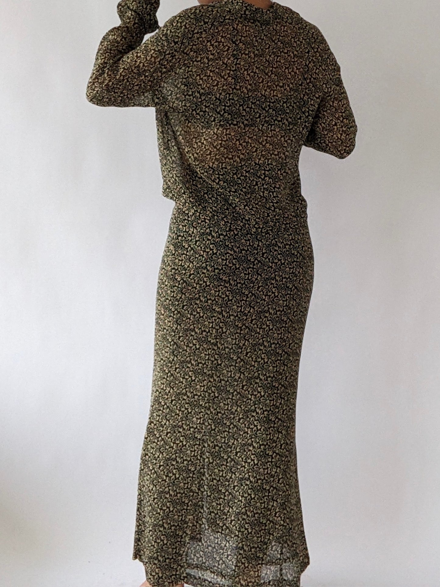 Vintage Ralph Lauren Printed Skirt Set