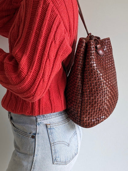 Favorite Vintage Woven Leather Backpack