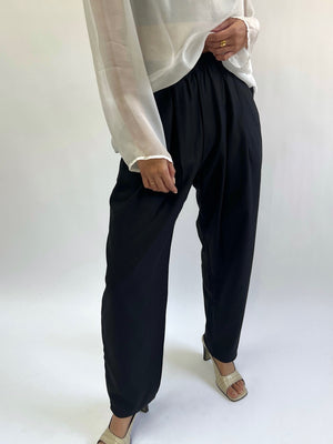 Na Nin Lena Silk Herringbone Pant / Available in Cream and Black