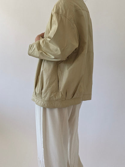 Amazing Vintage Sand Leather Jacket
