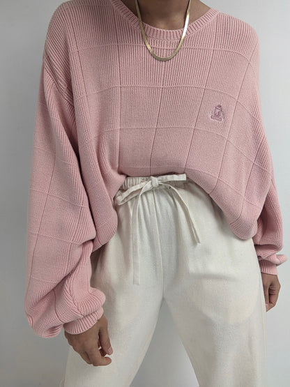 90s Blush Cotton Sweater