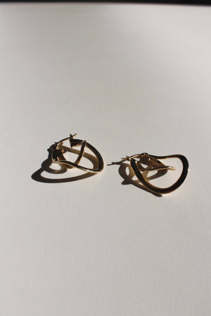 Vintage 14K Double Hoop Earrings