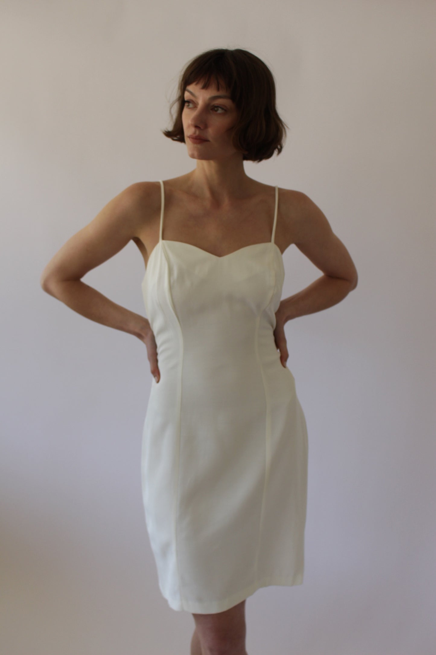 Vintage Vanilla Slip Dress & Lace Bolero Set
