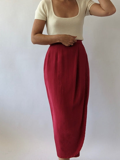 Vintage Jam Silk Wrap Skirt
