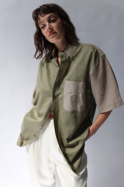 90s Olive Bugle Boy Button Up