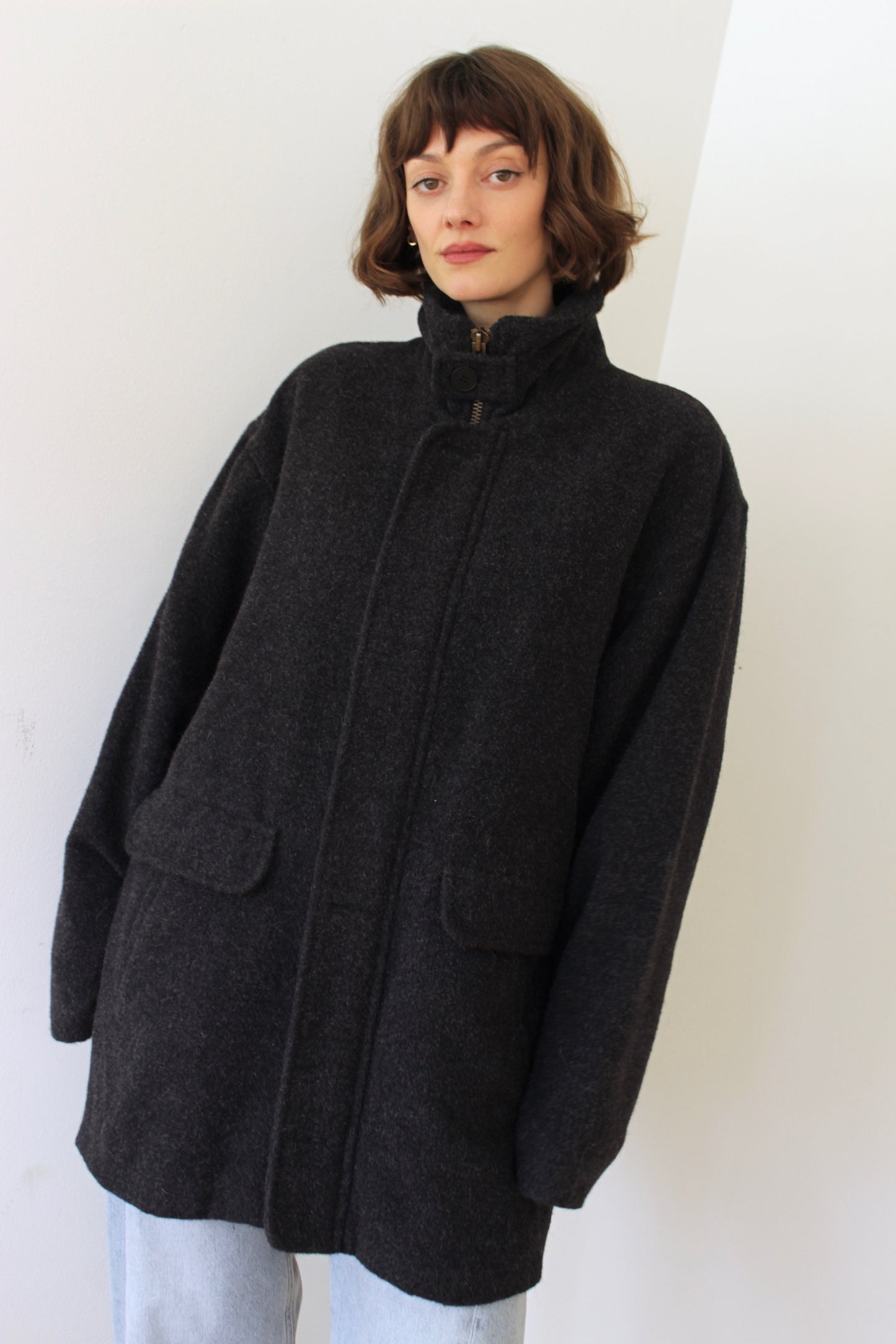 Vintage Ash Alpaca & Wool Coat