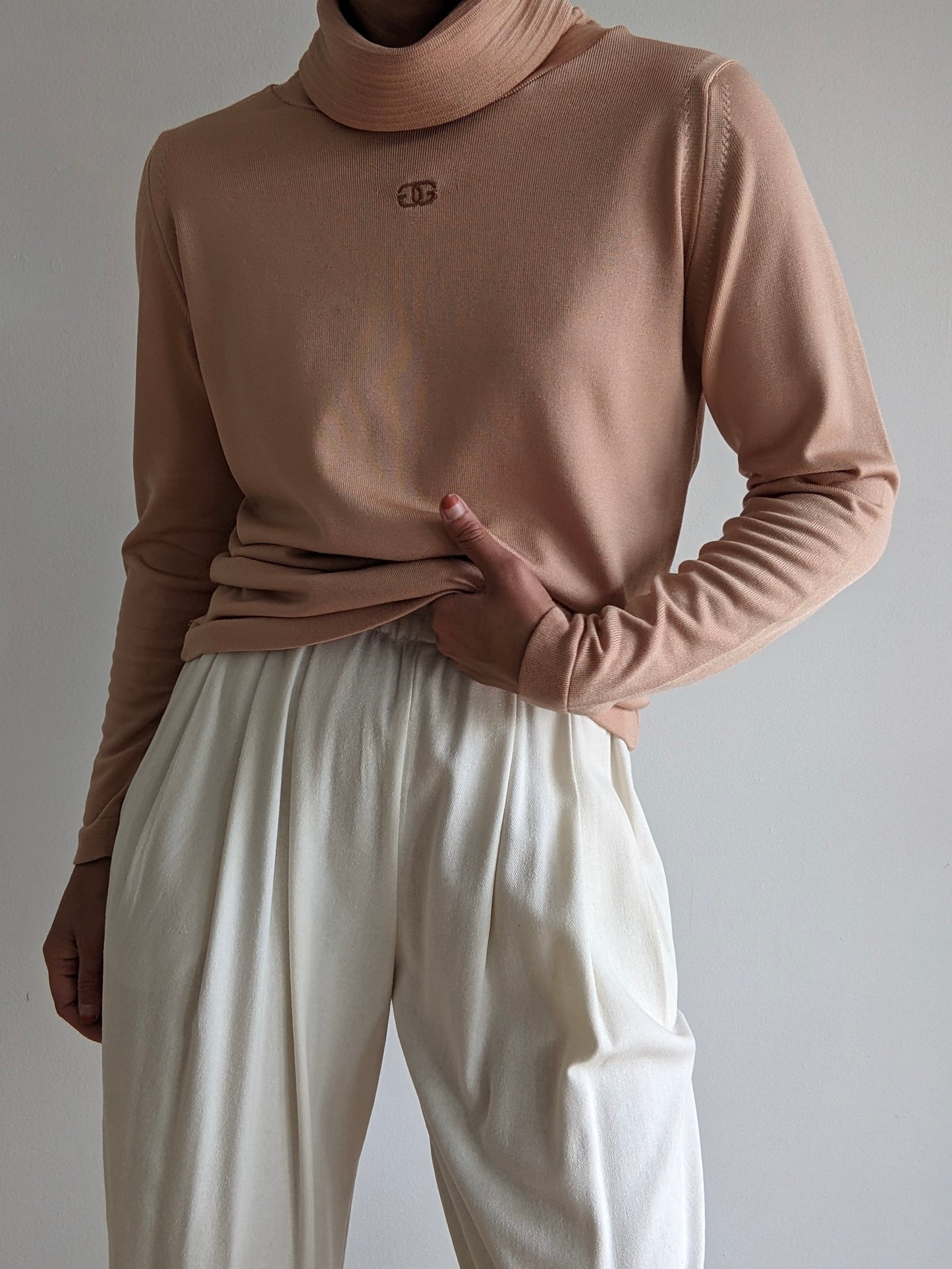 Vintage Givenchy Sport Sand Knit Turtleneck
