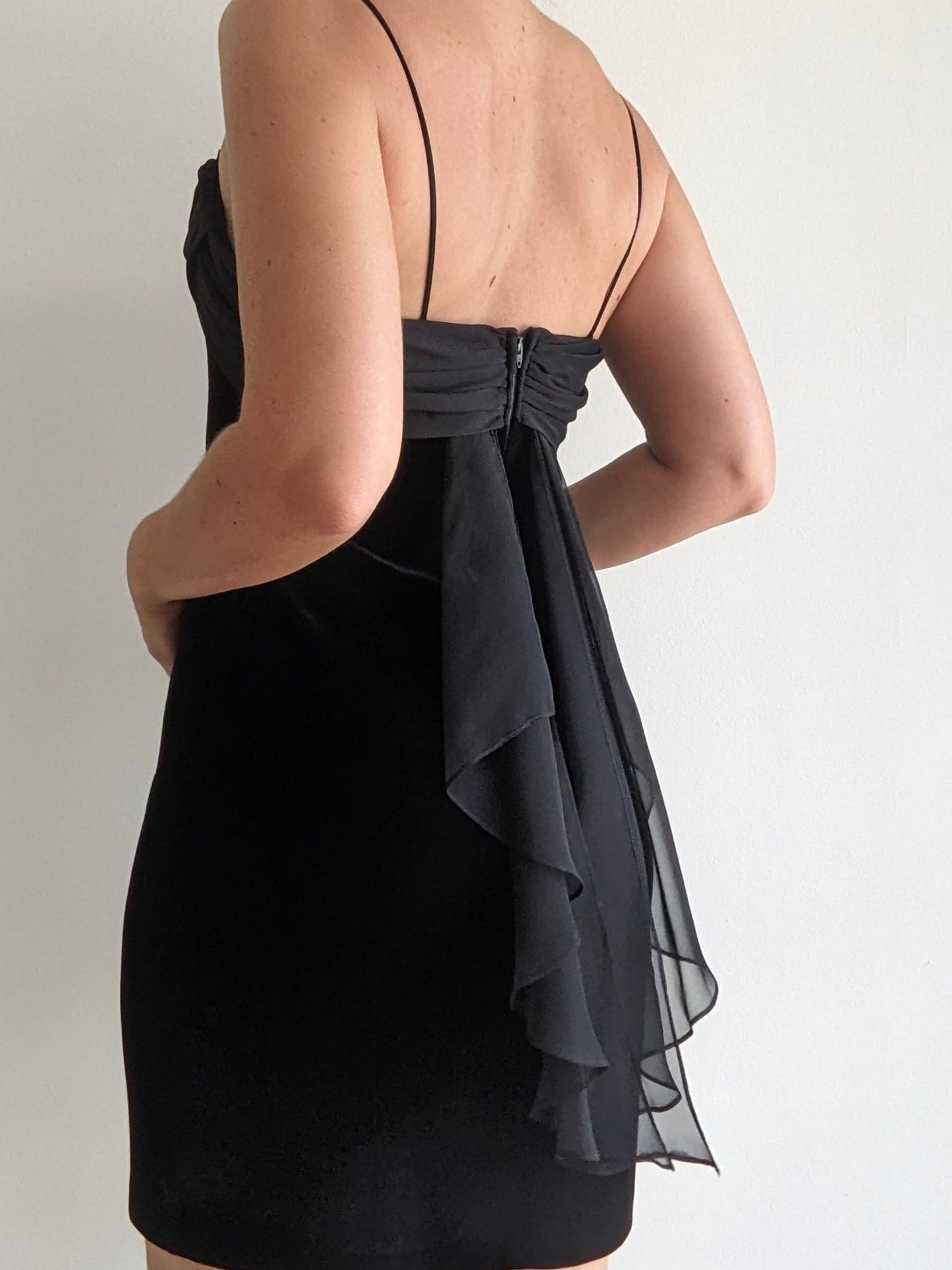 90s Caviar Velvet Cocktail Dress