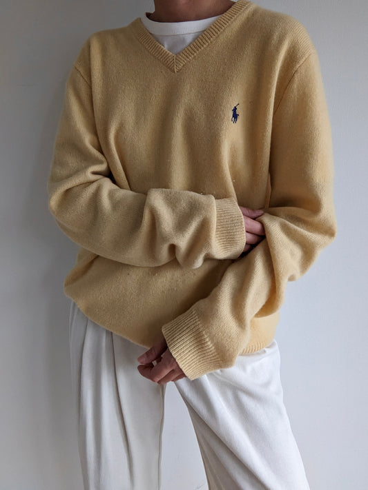 Vintage Ralph Lauren Lemon Lambswool Sweater
