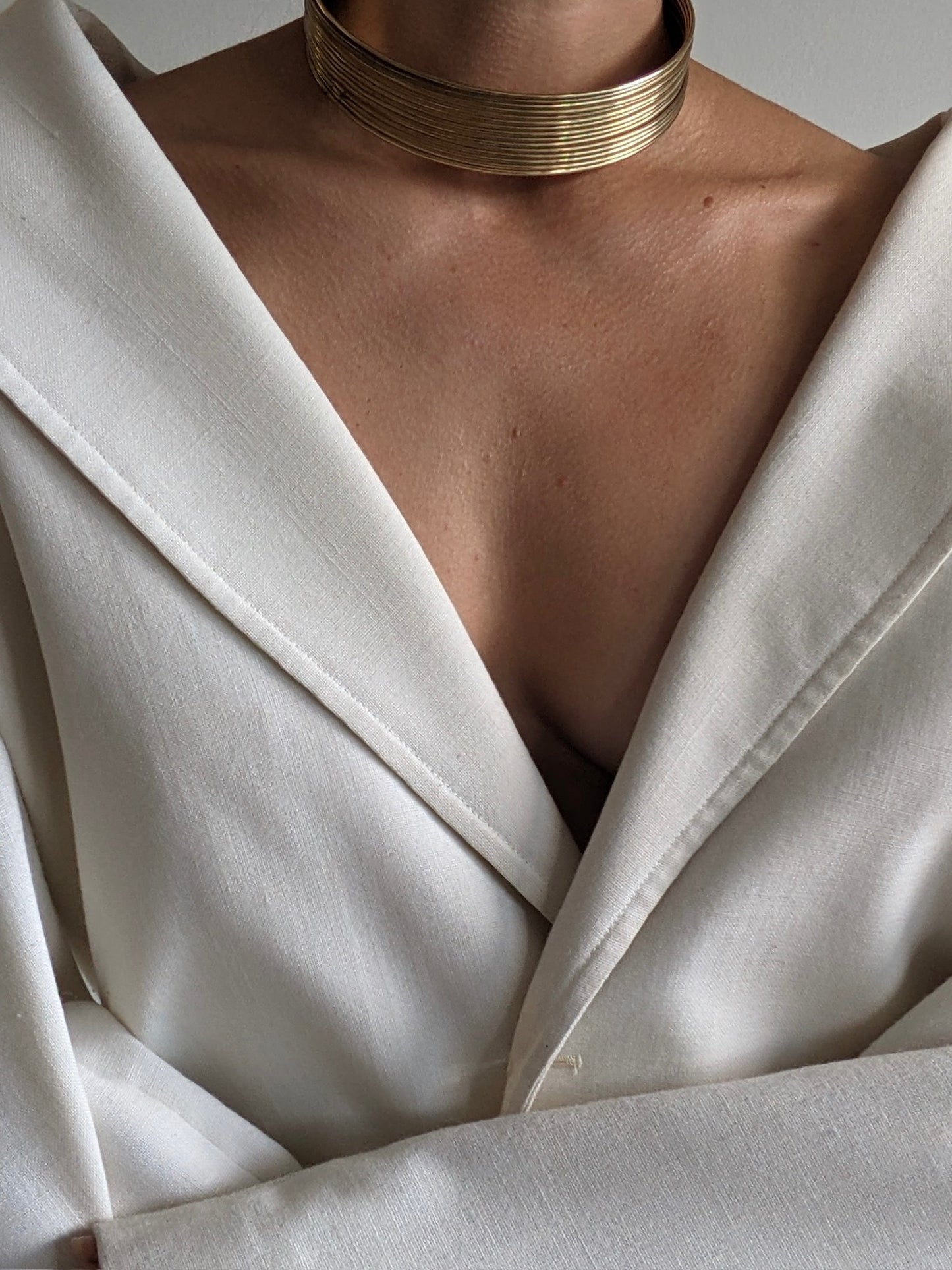 Vintage Structured Gold Collar