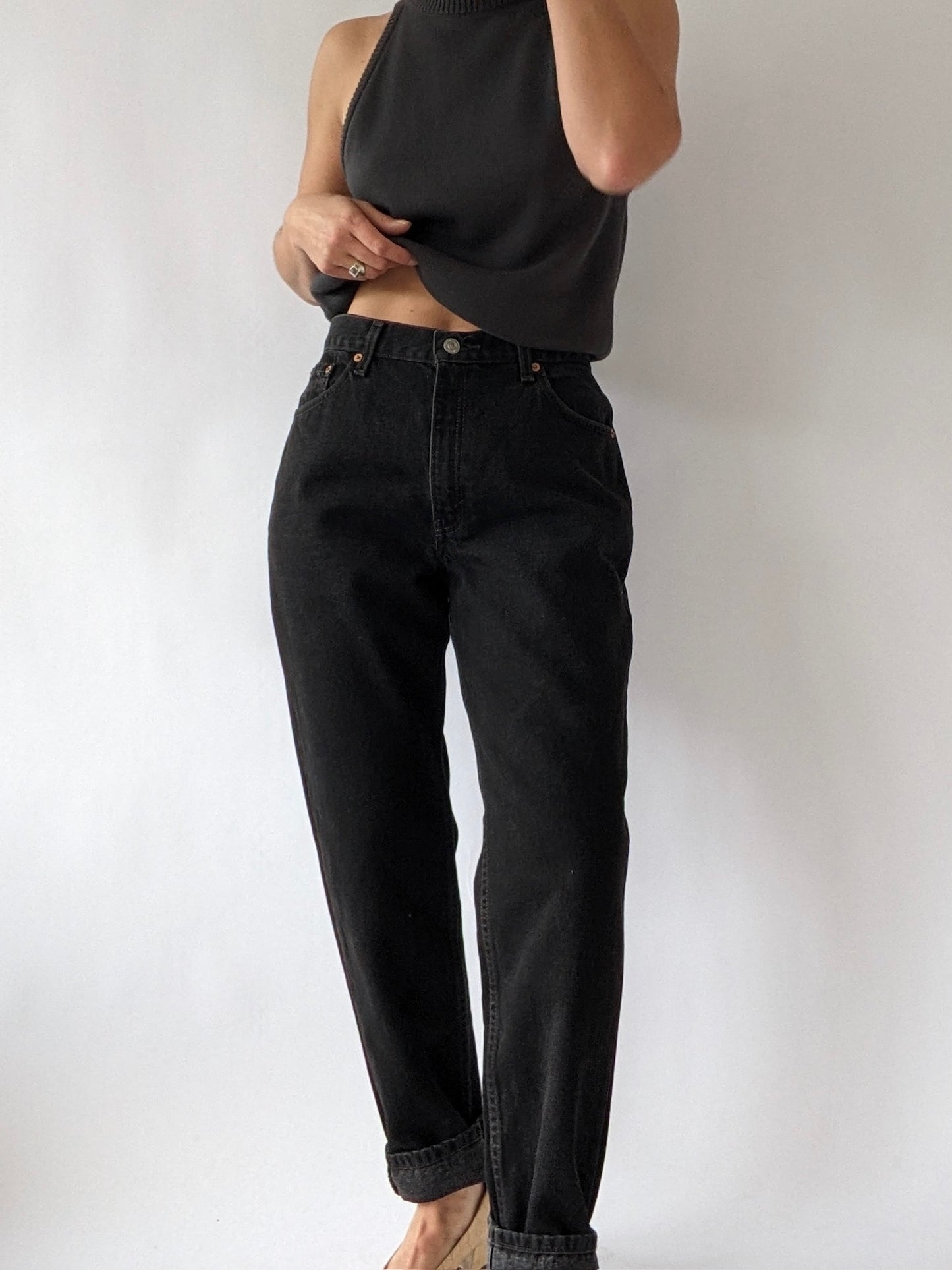 Vintage Levi's 550 Jet Black Denim