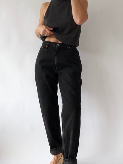 Vintage Levi's 550 Jet Black Denim