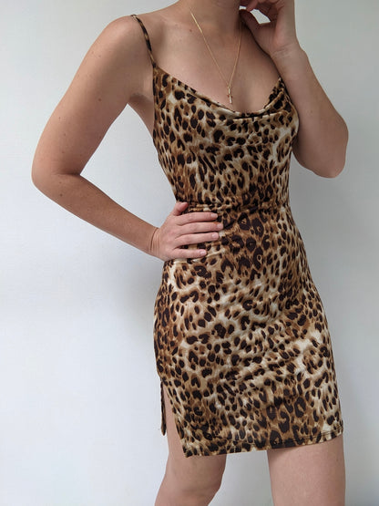 Cheetah Print Slip Dress